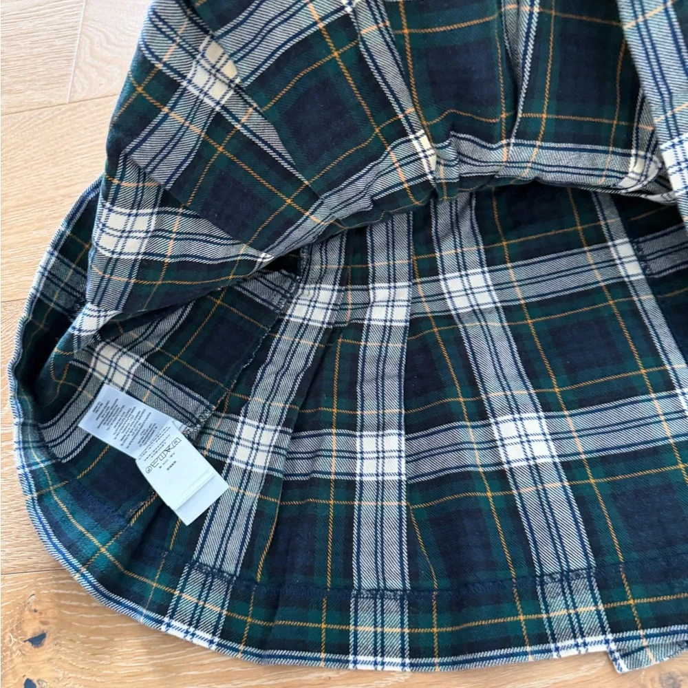 Ralph Lauren • Plaid Pleated Cotton Twill Skirt